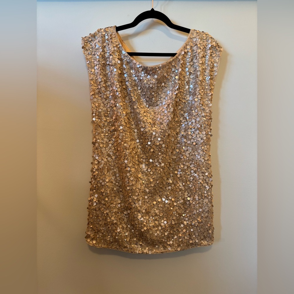 Alice & Olivia 100% Silk Sequin Mini/Tunic